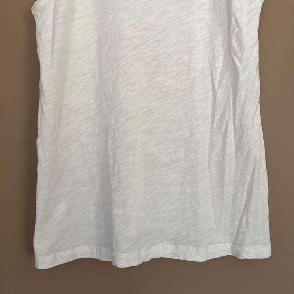 {Madewell} Palm Tree Pocket Cotton V-Neck Tank in Cream - Womens Small - Picture 9 of 10